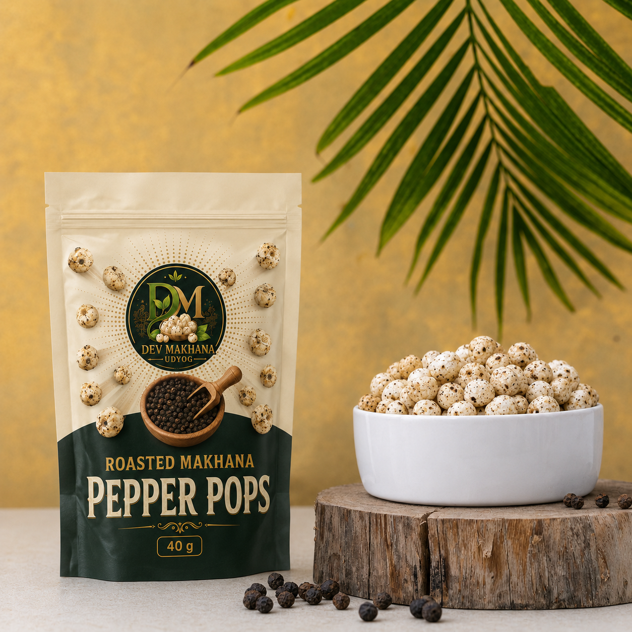 Roasted Makhana Snacks (Pepper Pops) (40 g)